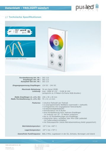 Datenblatt - TRELIGHT comfort