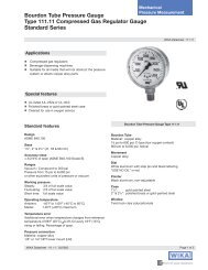 WIKA 111.11 Pressure Gauge data sheet - DFS Gauges