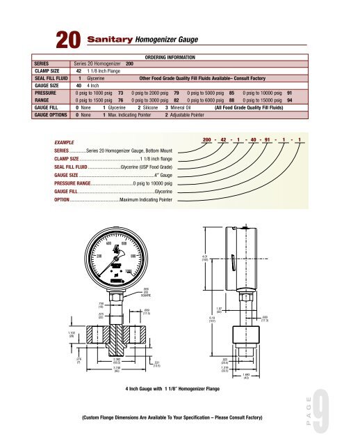 NOSHOK Sanitary Pressure Gauge Catalog - DFS Gauges