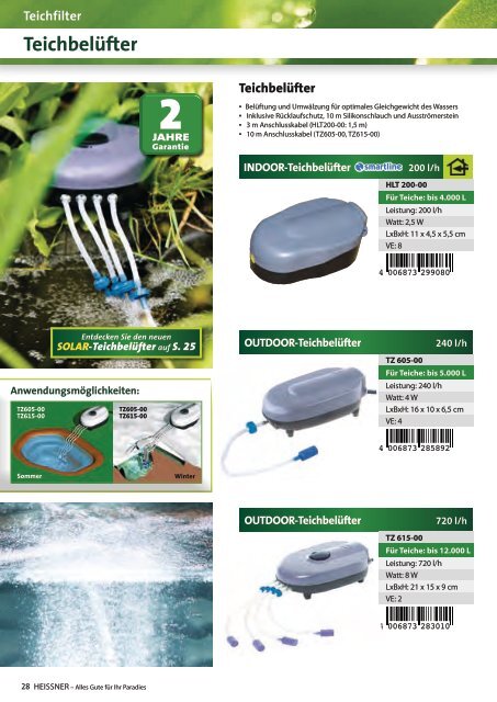 HEISSNER Wassergarten Katalog 2016