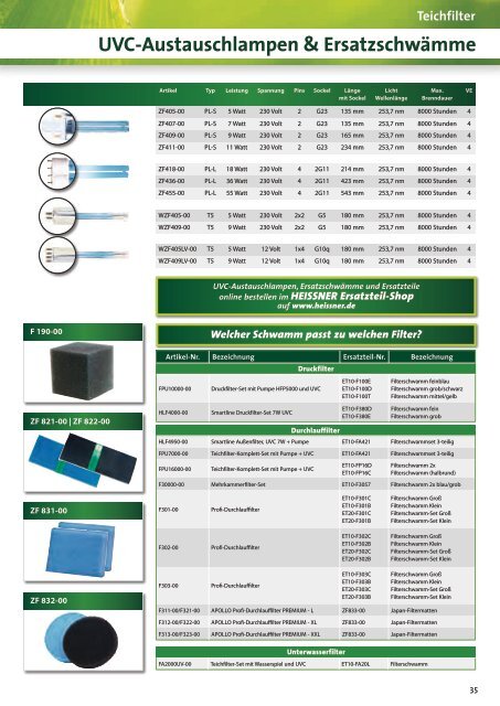 HEISSNER Wassergarten Katalog 2016