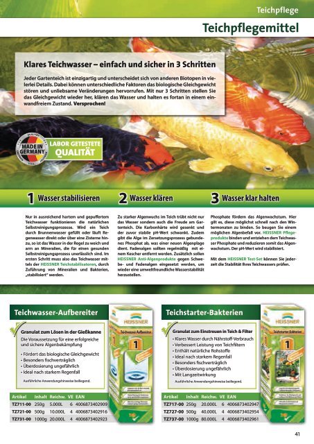 HEISSNER Wassergarten Katalog 2016