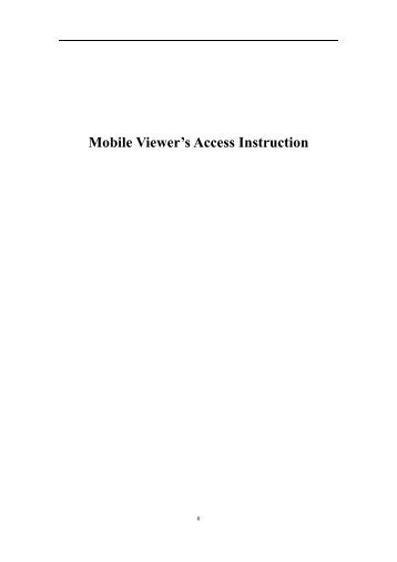Mobile Viewer's Access Instruction - ELV