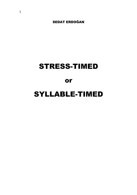 SYLLABLE-TIMED