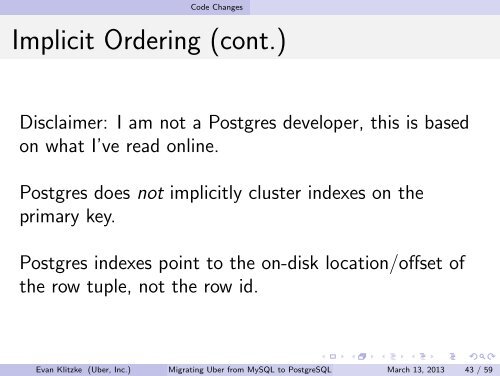 Migrating Uber from MySQL to PostgreSQL