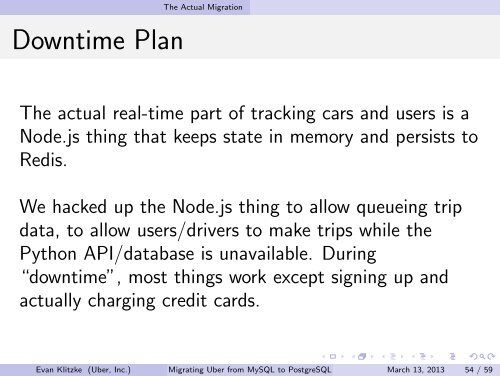 Migrating Uber from MySQL to PostgreSQL