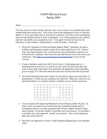 CS405 Mid-term Exam Spring 2004