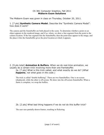 computer graphics midterm paper Practice midterm is available computer graphics with opengl, third edition optional, but very nice paper on the psychology of lightness and transparency . computer graphics midterm paper Practice midterm is available computer graphics with opengl, third edition optional, but very nice paper on the psychology of lightness and transparency .
