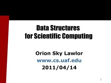 Data Structures for Scientific Computing