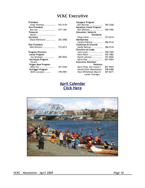 Victoria Canoe & Kayak Club Newsletter