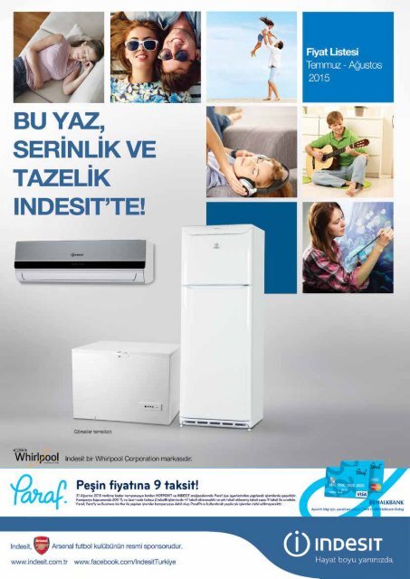 Online fiyat listesi için tıklayın - Indesit