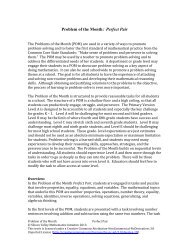 Problem of the Month Perfect Pair