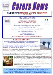 Supporting Unpaid Carers in Merton