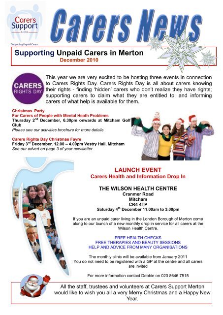 Supporting Unpaid Carers in Merton - Carers Support Merton