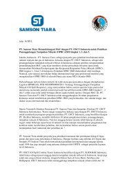 Press Release IMO PTST - PTOSCT_Rev4 - Samson Tiara