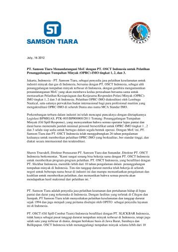 Press Release IMO PTST - PTOSCT_Rev4 - Samson Tiara