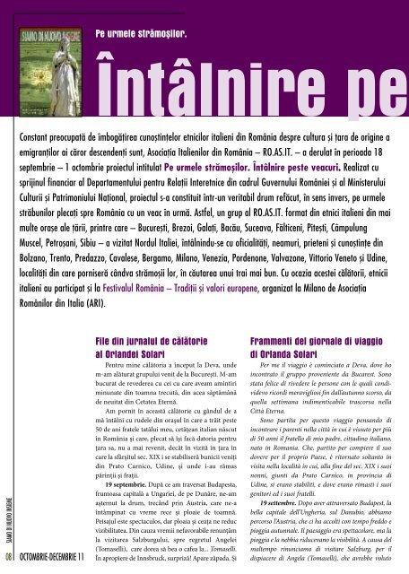 Revista Nr. 30-31 - descarca - AICI (format pdf) - RO.AS.IT ...