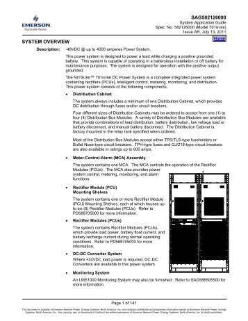 NetSure 701 Application Guide - Emerson Network Power