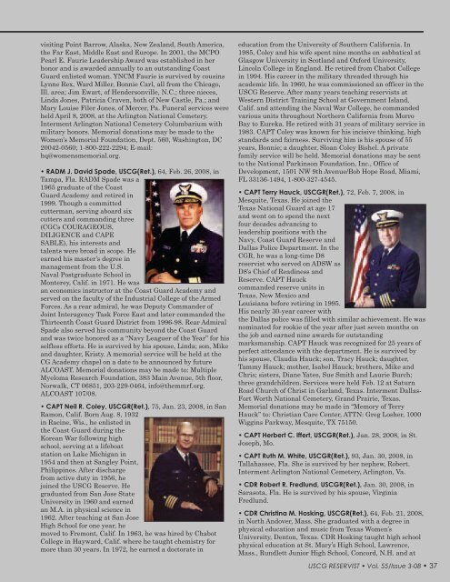 Vol. 55, Issue 3-2008 - U.S. Coast Guard