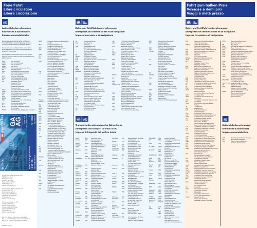 Freie Fahrt Libre circulation Libera circolazione Fahrt zum ... - RBS