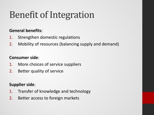 Integration in ASEAN