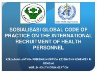 RECRUITMENT OF HEALTH PERSONNEL