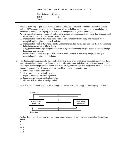 Soal Ekonomi Tryout 5 â Paket B - ASOSIASI GURU EKONOMI ...