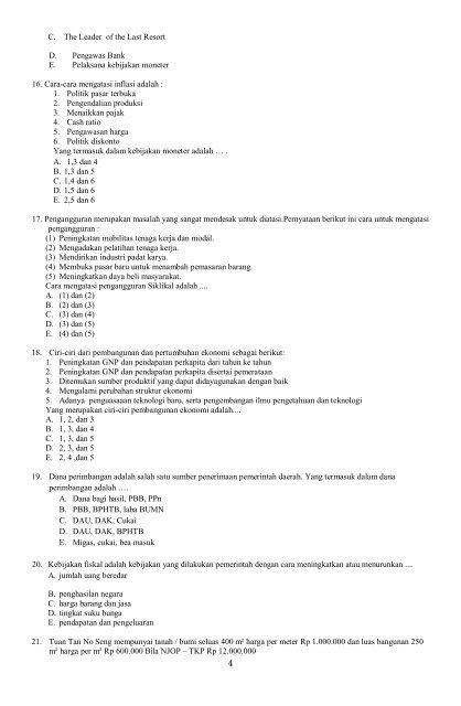 Soal Ekonomi Tryout 4 â Paket B - ASOSIASI GURU EKONOMI ...