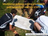 Izboljšanje prikaza poteka planinskih poti na podlagi meritev z GPS