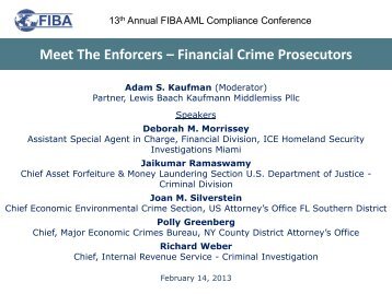 Meet The Enforcers – Financial Crime Prosecutors