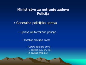 Policija • Generalna policijska uprava