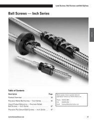 Ball Screws — Inch Series