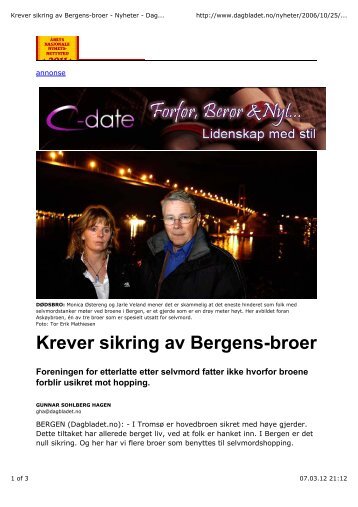 Krever sikring av Bergens-broer