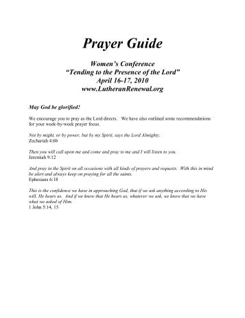 Prayer Guide