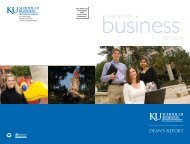 we're not as usual - School of Business - University of Kansas