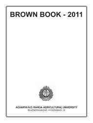 Brown Book 2011 - Acharya N.G. Ranga Agricultural University