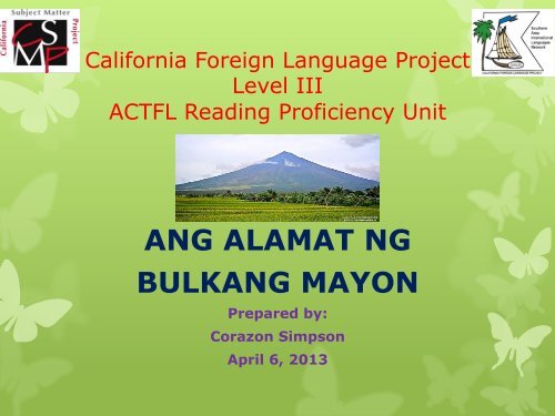 ANG ALAMAT NG BULKANG MAYON