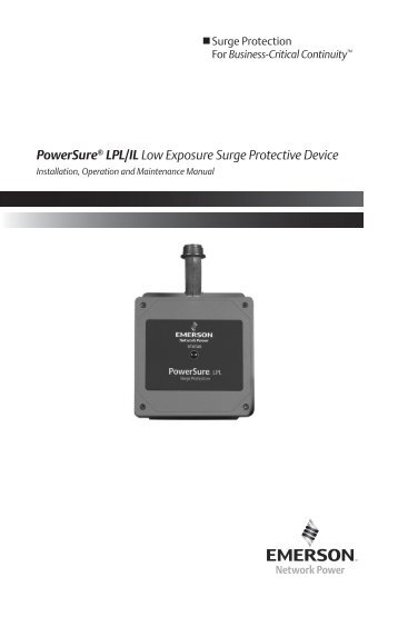 PowerSure LPL/IL Installation Manual (IO-30102) (Rev