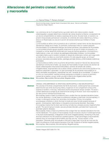 Alteraciones del perímetro craneal microcefalia y macrocefalia