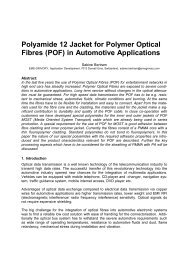 Polyamide 12 Jacket For Polymer Optical Fibres (POF