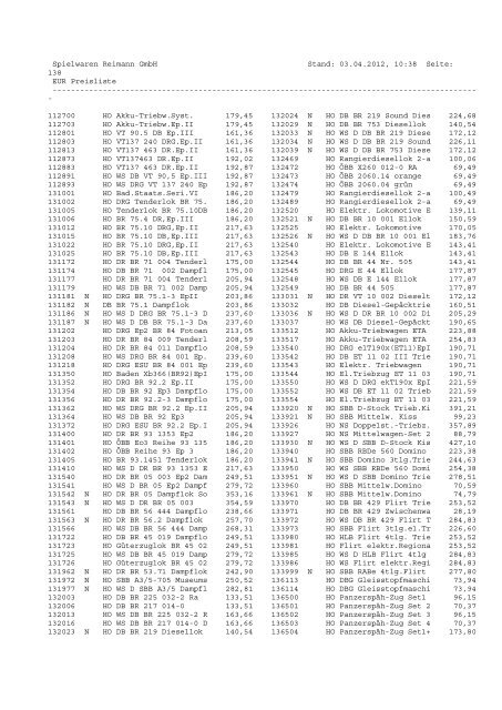 PDF-Gesamtpreisliste - Spielwaren Reimann GmbH