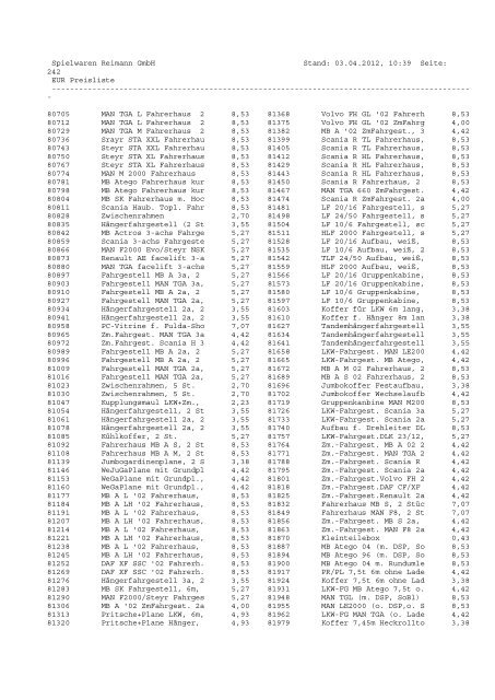 PDF-Gesamtpreisliste - Spielwaren Reimann GmbH