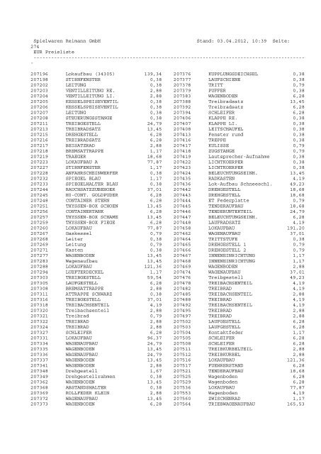 PDF-Gesamtpreisliste - Spielwaren Reimann GmbH