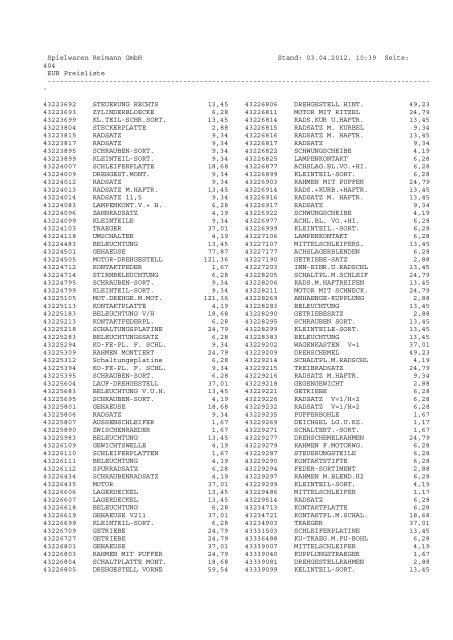 PDF-Gesamtpreisliste - Spielwaren Reimann GmbH