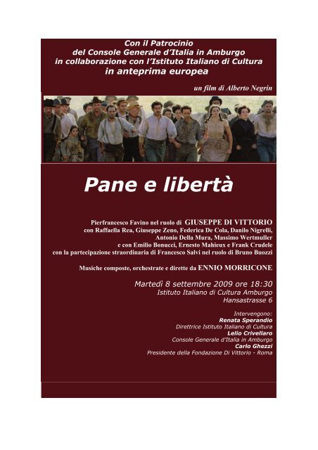 Pane e libertà