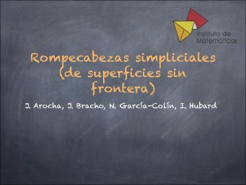 Rompecabezas simpliciales (de superficies sin frontera)