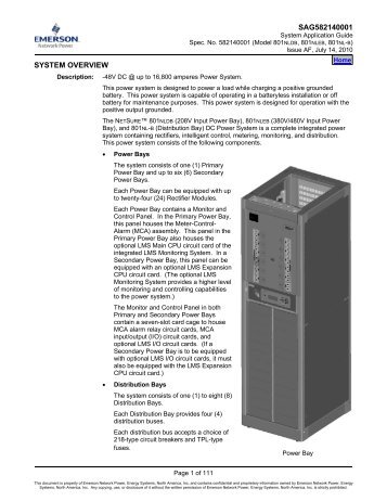 NetSure 801 Application Guide - Emerson Network Power