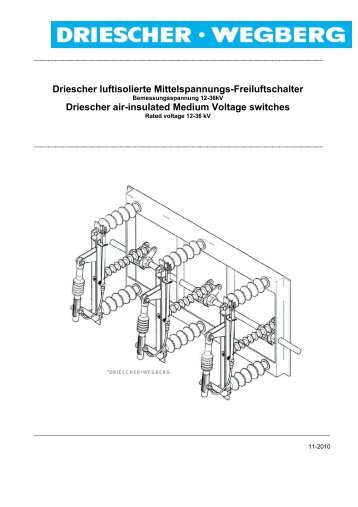 Driescher luftisolierte Mittelspannungs-Freiluftschalter Driescher air ...