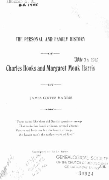 Charles Hooks and Margaret Monk Harris