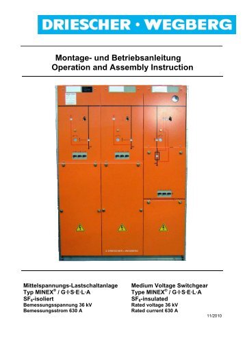 Montage- und Betriebsanleitung Operation and Assembly Instruction